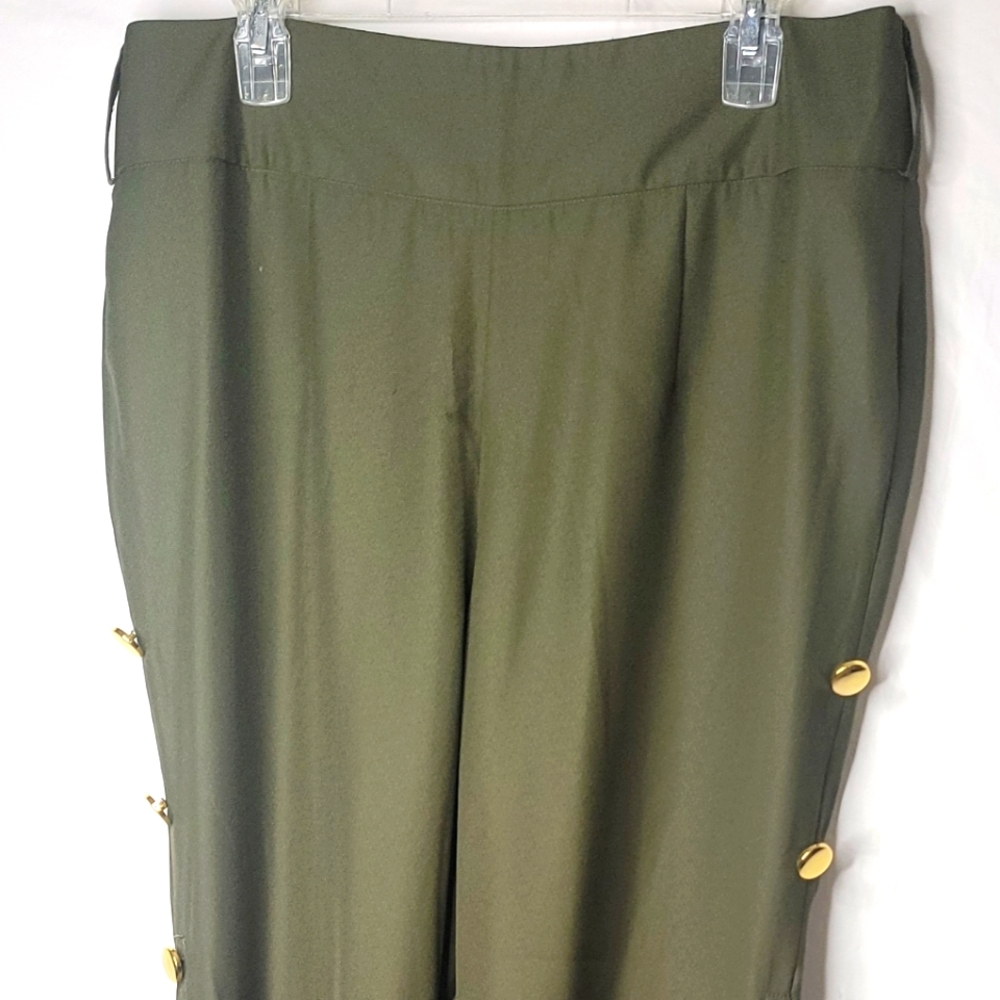 Venus‎ brand women's button design polyester pants